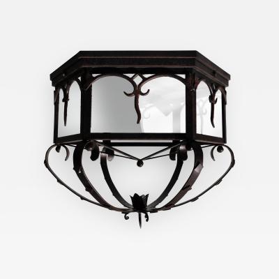  ADG Lighting Six sided lantern forge bar details