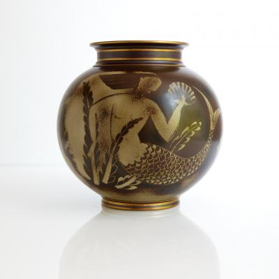  ALP Lidk ping GUNNAR NYLUND SWEDISH ART DECO FLAMBE VASE FOR A L P 1930