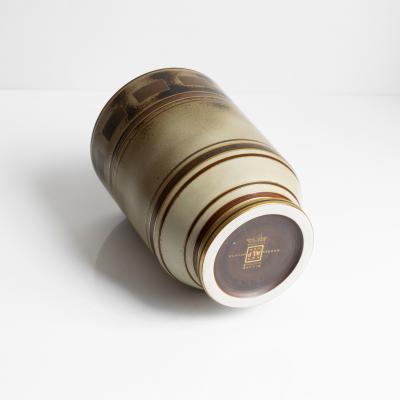  ALP Lidk ping GUNNAR NYLUNG FLAMBE CYLINDER VASE ALP SWEDEN 1930S