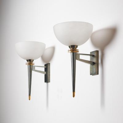  ANDR LEON ARBUS AN IMPORTANT SET OF FOUR FRENCH WALL APPLIQUES LIGHTS