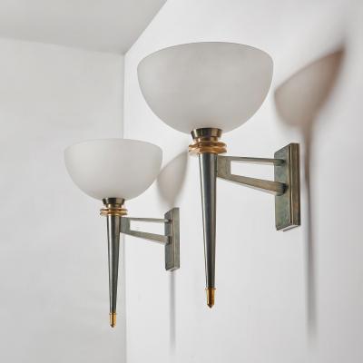  ANDR LEON ARBUS AN IMPORTANT SET OF FOUR FRENCH WALL APPLIQUES LIGHTS