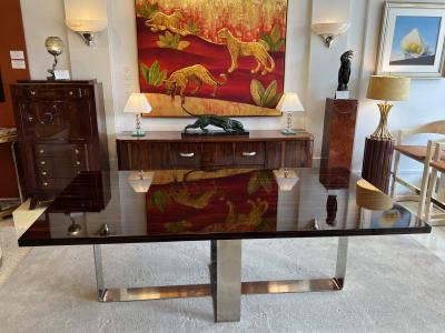  ANDRE MERCIER Art Deco Makassar Dining Table by Andr Mercier