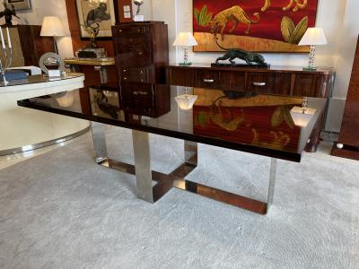  ANDRE MERCIER Art Deco Makassar Dining Table by Andr Mercier