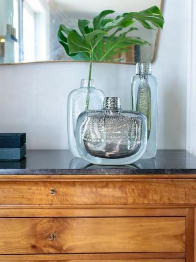  ARCADE MURANO MINERALIA B GREY GLASS VESSEL