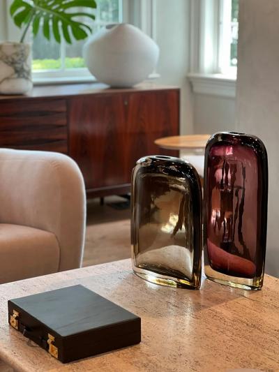  ARCADE MURANO PALERMO C VASE IN SMOKE