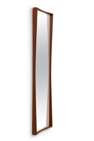  Ab Glas Tr AB Glas and Tr Swedish Mid Century Tall Teak Framed Entry Mirror