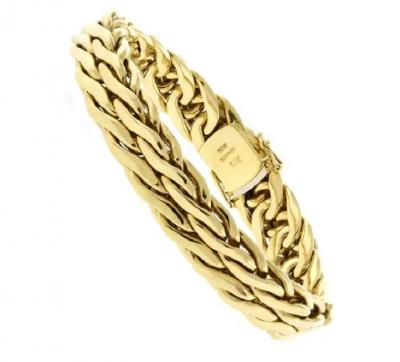  Abel Zimmerman ABEL ZIMMERMAN 18KT GOLD WOVEN BRACELET