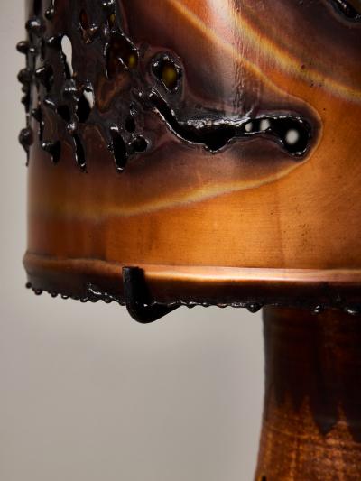  Accolay Pottery Accolay Ceramic and Copper Table Lamp with Resin Inclusions