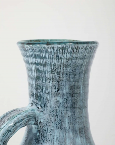  Accolay Pottery Accolay Turquoise Striated Pitcher