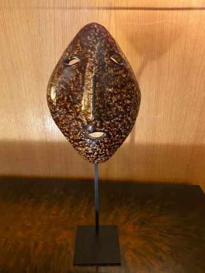  Accolay Pottery Ceramic Mask Accolay France 1960s