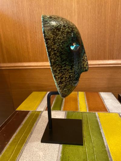  Accolay Pottery Ceramic Mask Accolay France 1960s