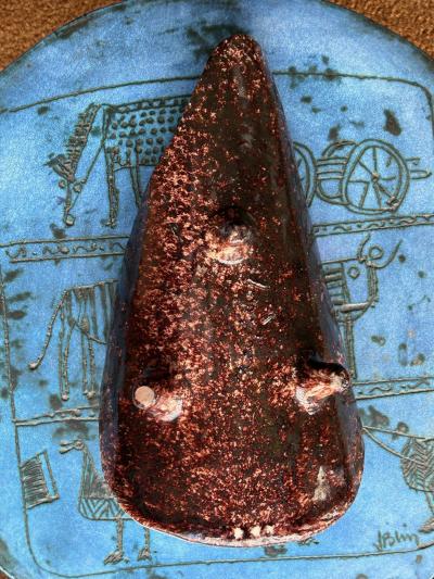  Accolay Pottery Ceramic owl vide poche by Accolay France 1960s