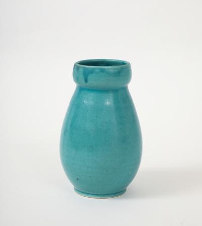  Accolay Pottery French Accolay Turquoise Vase