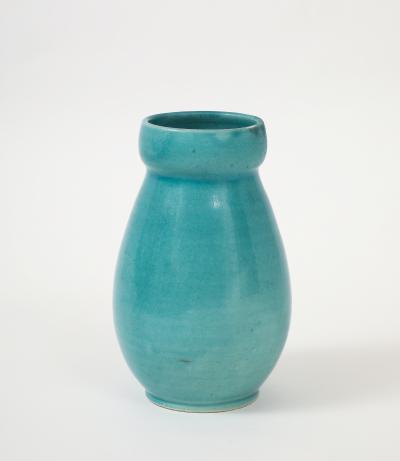  Accolay Pottery French Accolay Turquoise Vase