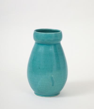  Accolay Pottery French Accolay Turquoise Vase