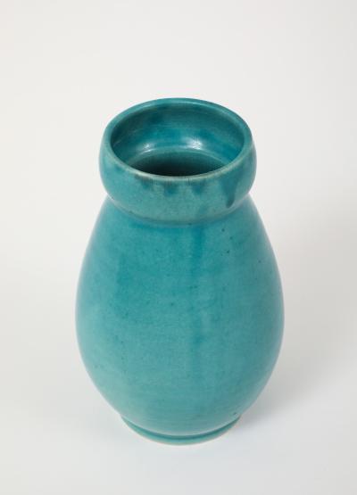  Accolay Pottery French Accolay Turquoise Vase