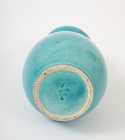  Accolay Pottery French Accolay Turquoise Vase