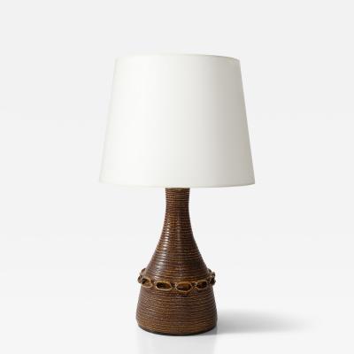  Accolay Pottery Glazed Ceramic Table Lamp by Accolay France c 1960