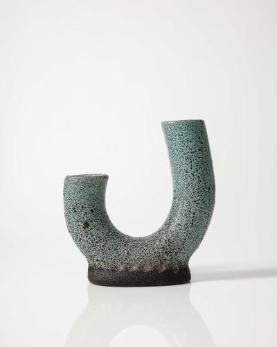  Accolay Pottery Glazed Ceramic Vase by Accolay Pottery France c 1960