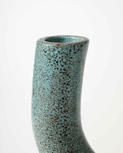  Accolay Pottery Glazed Ceramic Vase by Accolay Pottery France c 1960