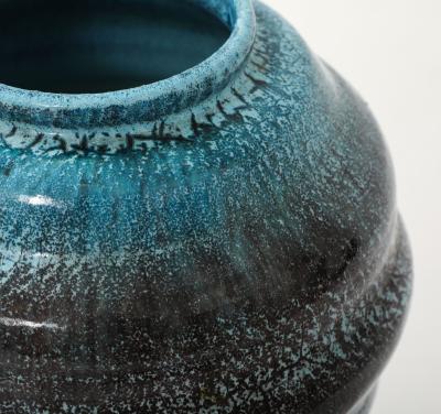 Accolay Pottery LArge Accolay Speckled Turquoise Vessel