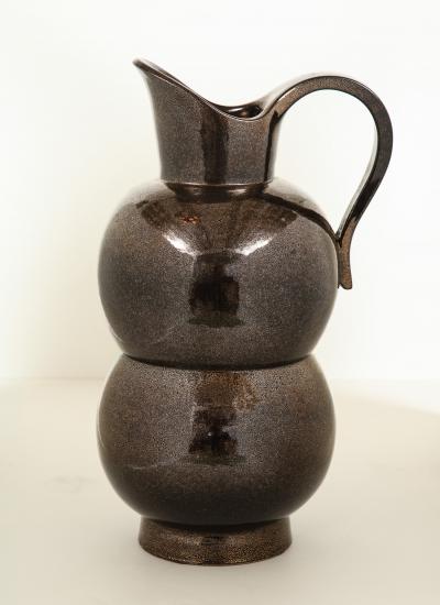  Accolay Pottery MONUMENTAL METALLIC PITCHER BY ACCOLAY