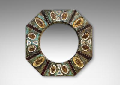 Accolay Pottery Mirror by les Potieres dAccolay