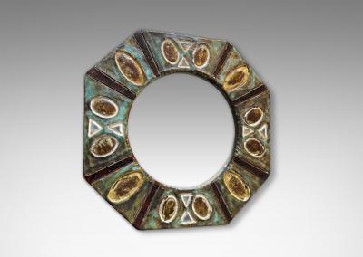  Accolay Pottery Mirror by les Potieres dAccolay