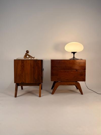  Ace Hi Pair of Solid Walnut Nightstands by Ace Hi