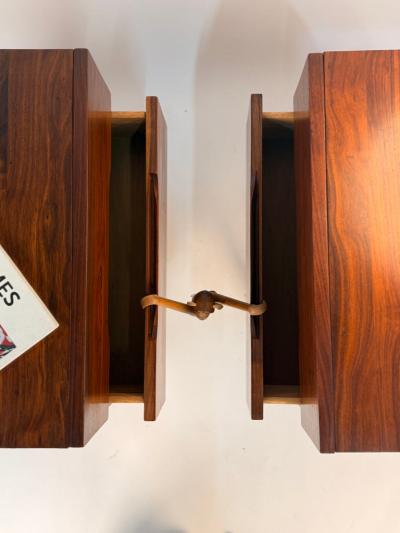  Ace Hi Pair of Solid Walnut Nightstands by Ace Hi