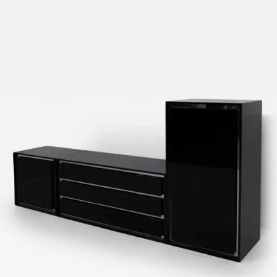  Acerbis International Black living furniture set attr to Acerbis in steel profiles