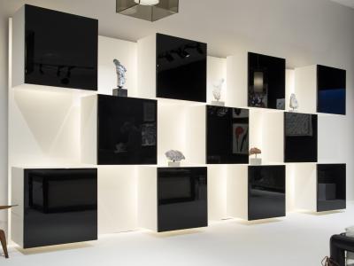  Acerbis Rare bookcase in lacquered wood by Acerbis International circa 1970