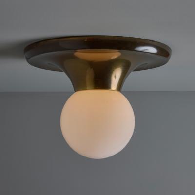  Achille Pier Giacomo Castiglioni 1960s Achille Castiglioni and Pier Giacomo Brass Light Ball Ceiling Lamp