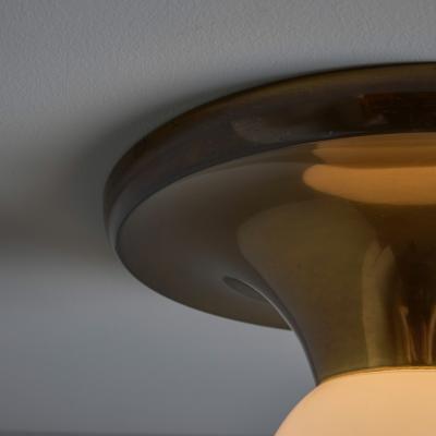  Achille Pier Giacomo Castiglioni 1960s Achille Castiglioni and Pier Giacomo Brass Light Ball Ceiling Lamp