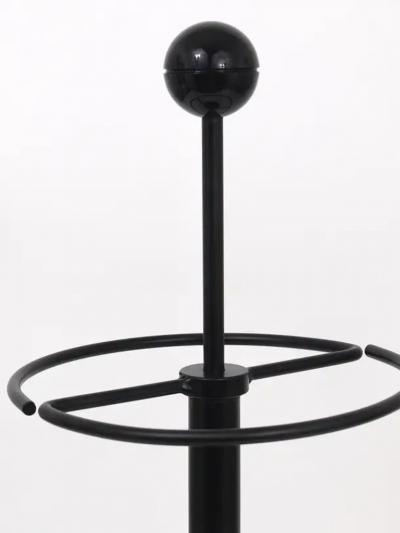  Achille Pier Giacomo Castiglioni Black Post Modern Castiglioni Memphis Style Umbrella Stand Italy 1980s