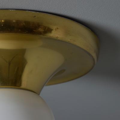  Achille Pier Giacomo Castiglioni Petite Brass 1960s Castiglioni and Giacomo Light Ball Wall or Ceiling Lamp