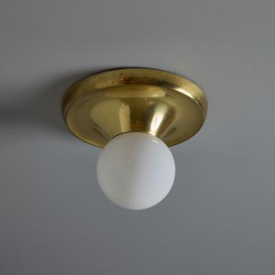  Achille Pier Giacomo Castiglioni Petite Brass 1960s Castiglioni and Giacomo Light Ball Wall or Ceiling Lamp