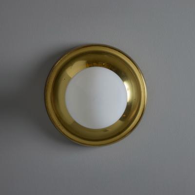  Achille Pier Giacomo Castiglioni Petite Brass 1960s Castiglioni and Giacomo Light Ball Wall or Ceiling Lamp