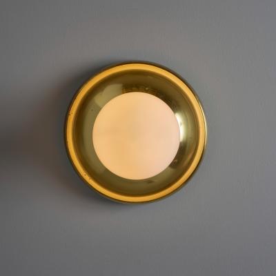  Achille Pier Giacomo Castiglioni Petite Brass 1960s Castiglioni and Giacomo Light Ball Wall or Ceiling Lamp