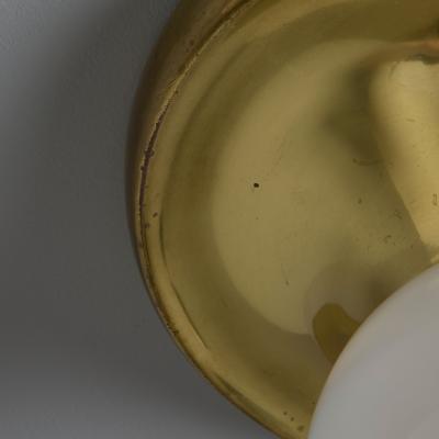  Achille Pier Giacomo Castiglioni Petite Brass 1960s Castiglioni and Giacomo Light Ball Wall or Ceiling Lamp