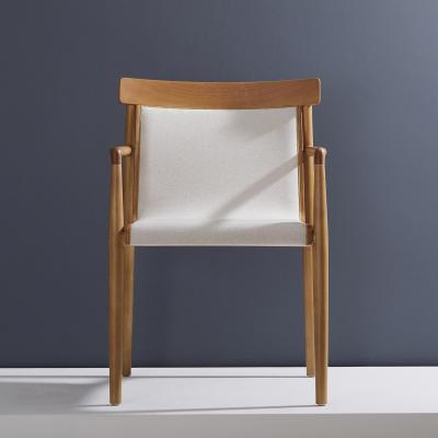  Adolini Simonini Contemporary Chair in Natural Solid Wood Upholstered Natural Wood Back Arms