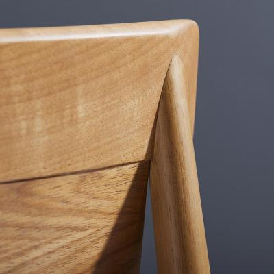  Adolini Simonini Contemporary Chair in Natural Solid Wood Upholstered Natural Wood Back Arms