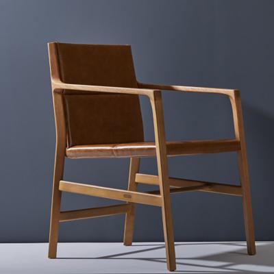  Adolini Simonini Dining chair in Leather and solid wood Contemporary Brazilian Design