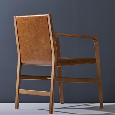  Adolini Simonini Dining chair in Leather and solid wood Contemporary Brazilian Design