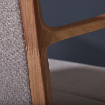  Adolini Simonini Dining chair in Leather and solid wood Contemporary Brazilian Design