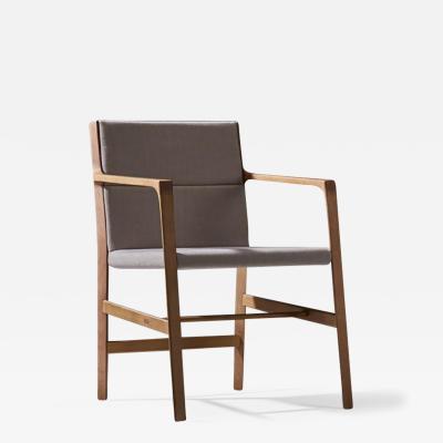  Adolini Simonini Dining chair in Leather and solid wood Contemporary Brazilian Design