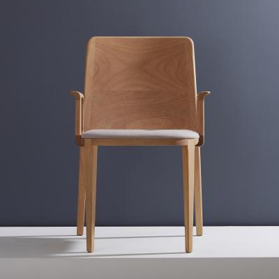  Adolini Simonini Minimal Style Chair Solid Wood Textile or leather Seat with Arms