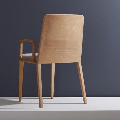  Adolini Simonini Minimal Style Chair Solid Wood Textile or leather Seat with Arms