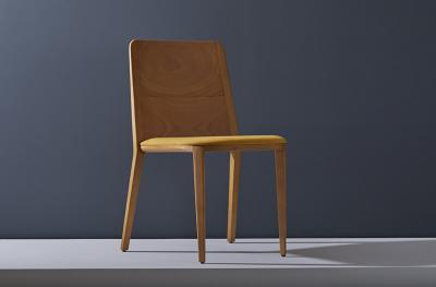 Adolini Simonini Minimal Style Chair Solid Wood Textile or leather Seating Solid Backboard