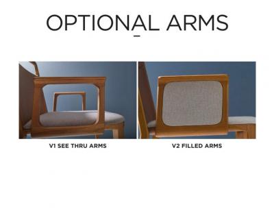 Adolini Simonini Minimal Style Chair Solid Wood Textile or leather Seating Solid Backboard